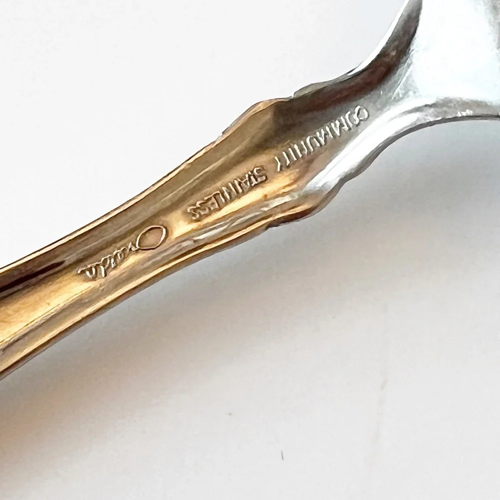Oneida Royal Chippendale Solid Silver tone Serving Spoon Community Stainless